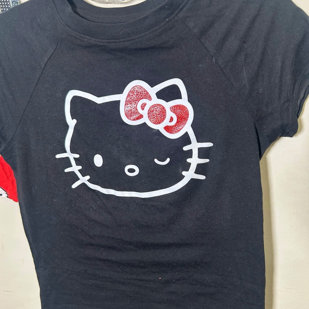 Hello Kitty Black and Red Short Sleeve Tee